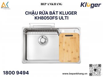 Chậu rửa bát 1 hố Kluger KH8050FS Ulti - Inox 304 - LINEN dập nổi chống xước